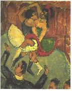 Ernst Ludwig Kirchner Dance of negros France oil painting artist